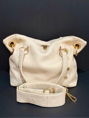Hammitt Daniel Medium Satchel In Superbloom Pink/Brushed Gold/Hammered NWOT